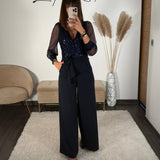 COMBINAISON BLEU RUBY - La Petite Somptueuse