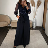 COMBINAISON BLEU RUBY - La Petite Somptueuse