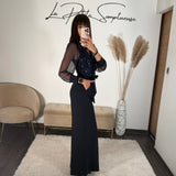 COMBINAISON BLEU RUBY - La Petite Somptueuse