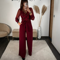 COMBINAISON BORDEAUX RUBY - La Petite Somptueuse