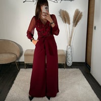 COMBINAISON BORDEAUX RUBY - La Petite Somptueuse