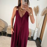 COMBINAISON BORDEAUX SUZY - La Petite Somptueuse