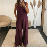 COMBINAISON BRODEE BORDEAUX NAIA - La Petite Somptueuse