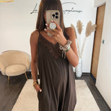 COMBINAISON BRODEE CHOCO NAIA - La Petite Somptueuse