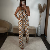 COMBINAISON BUSTIER MARRON AGATHE - La Petite Somptueuse