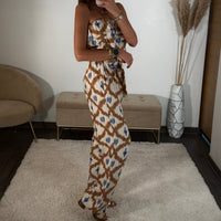 COMBINAISON BUSTIER MARRON AGATHE - La Petite Somptueuse