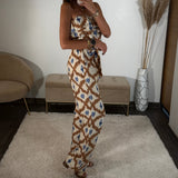 COMBINAISON BUSTIER MARRON AGATHE - La Petite Somptueuse