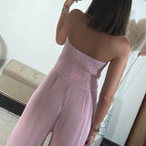 COMBINAISON BUSTIER ROSE ANNA - La Petite Somptueuse