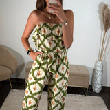 COMBINAISON BUSTIER VERT AGATHE - La Petite Somptueuse