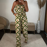 COMBINAISON BUSTIER VERT AGATHE - La Petite Somptueuse