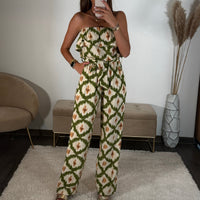 COMBINAISON BUSTIER VERT AGATHE - La Petite Somptueuse