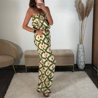 COMBINAISON BUSTIER VERT AGATHE - La Petite Somptueuse