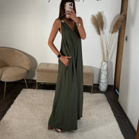 COMBINAISON KAKI SUZY - La Petite Somptueuse