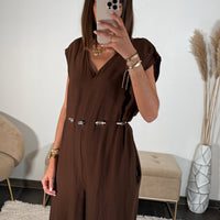 COMBINAISON MARRON DARIA - La Petite Somptueuse