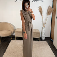 COMBINAISON MULTIPOSITION TAUPE DIANA - La Petite Somptueuse