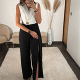 COMBINAISON NOIRE ET BLANCHE THELIA - La Petite Somptueuse