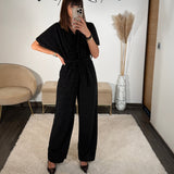 COMBINAISON NOIRE PAILLETE LISA - La Petite Somptueuse