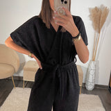 COMBINAISON NOIRE PAILLETE LISA - La Petite Somptueuse