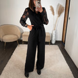 COMBINAISON NOIRE SEQUINS LAURE - La Petite Somptueuse