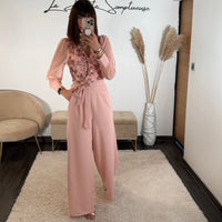 COMBINAISON ROSE RUBY - La Petite Somptueuse