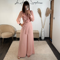 COMBINAISON ROSE RUBY - La Petite Somptueuse