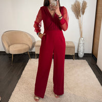 COMBINAISON ROUGE ELOISE - La Petite Somptueuse