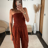 COMBINAISON TERRACOTTA LACY - La Petite Somptueuse