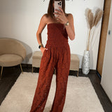 COMBINAISON TERRACOTTA LACY - La Petite Somptueuse