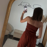 COMBINAISON TERRACOTTA LACY - La Petite Somptueuse