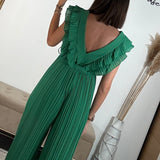 COMBINAISON VERTE THEA - La Petite Somptueuse