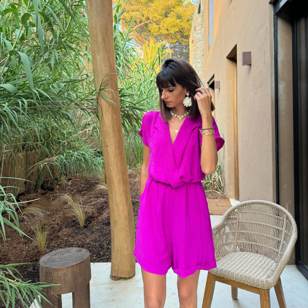 COMBISHORT FUCHSIA CHARLENE - La Petite Somptueuse