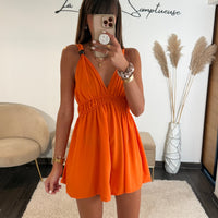 COMBISHORT ORANGE LEONIE - La Petite Somptueuse