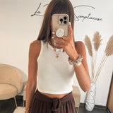 CROP TOP BLANC ELIOT - La Petite Somptueuse