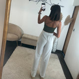 CROP TOP CROISE KAKI - La Petite Somptueuse