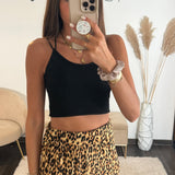CROP TOP CROISE NOIR - La Petite Somptueuse