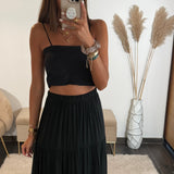 CROP TOP NOIR LOAN - La Petite Somptueuse