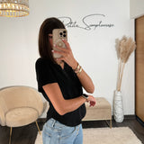 CROP TOP NOIR SENNA - La Petite Somptueuse
