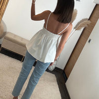 DEBARDEUR BLANC GIRLY - La Petite Somptueuse