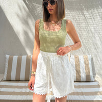 DEBARDEUR KAKI FIL DORE SANIA - La Petite Somptueuse