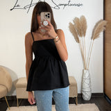 DEBARDEUR NOIR GIRLY - La Petite Somptueuse