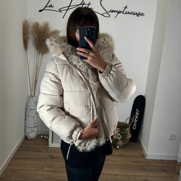 DOUDOUNE BEIGE ALIX - La Petite Somptueuse