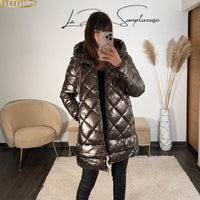DOUDOUNE LONGUE BRONZE PERRINE - La Petite Somptueuse