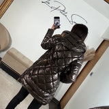 DOUDOUNE LONGUE BRONZE PERRINE - La Petite Somptueuse