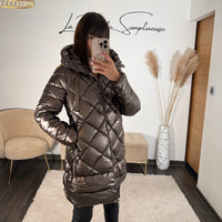 DOUDOUNE LONGUE BRONZE PERRINE - La Petite Somptueuse