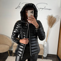 DOUDOUNE NOIRE MEGANE - La Petite Somptueuse