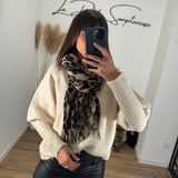 ECHARPE LEOPARD ET NOIR LISON - La Petite Somptueuse