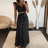 ENSEMBLE A POIS NOIR LOLA - La Petite Somptueuse