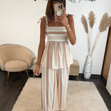 ENSEMBLE BEIGE ET CAMEL SUNY - La Petite Somptueuse