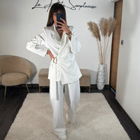 ENSEMBLE BLAZER BLANC MERYL - La Petite Somptueuse