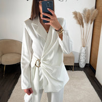 ENSEMBLE BLAZER BLANC MERYL - La Petite Somptueuse